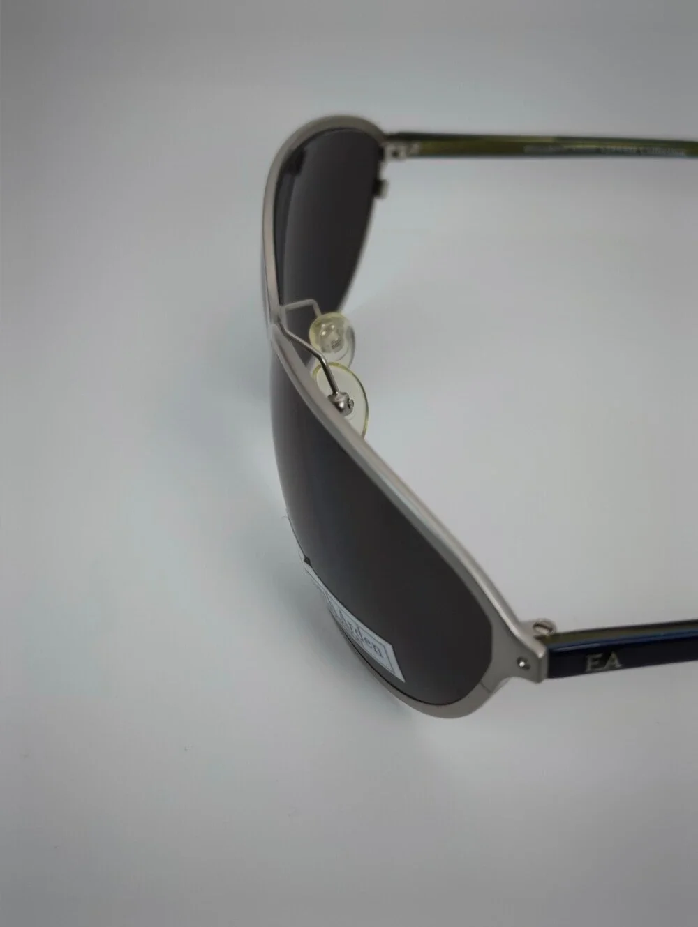 Elizabeth Arden Oval Wrap Sunglasses with Dark Lenses and Silver Frame